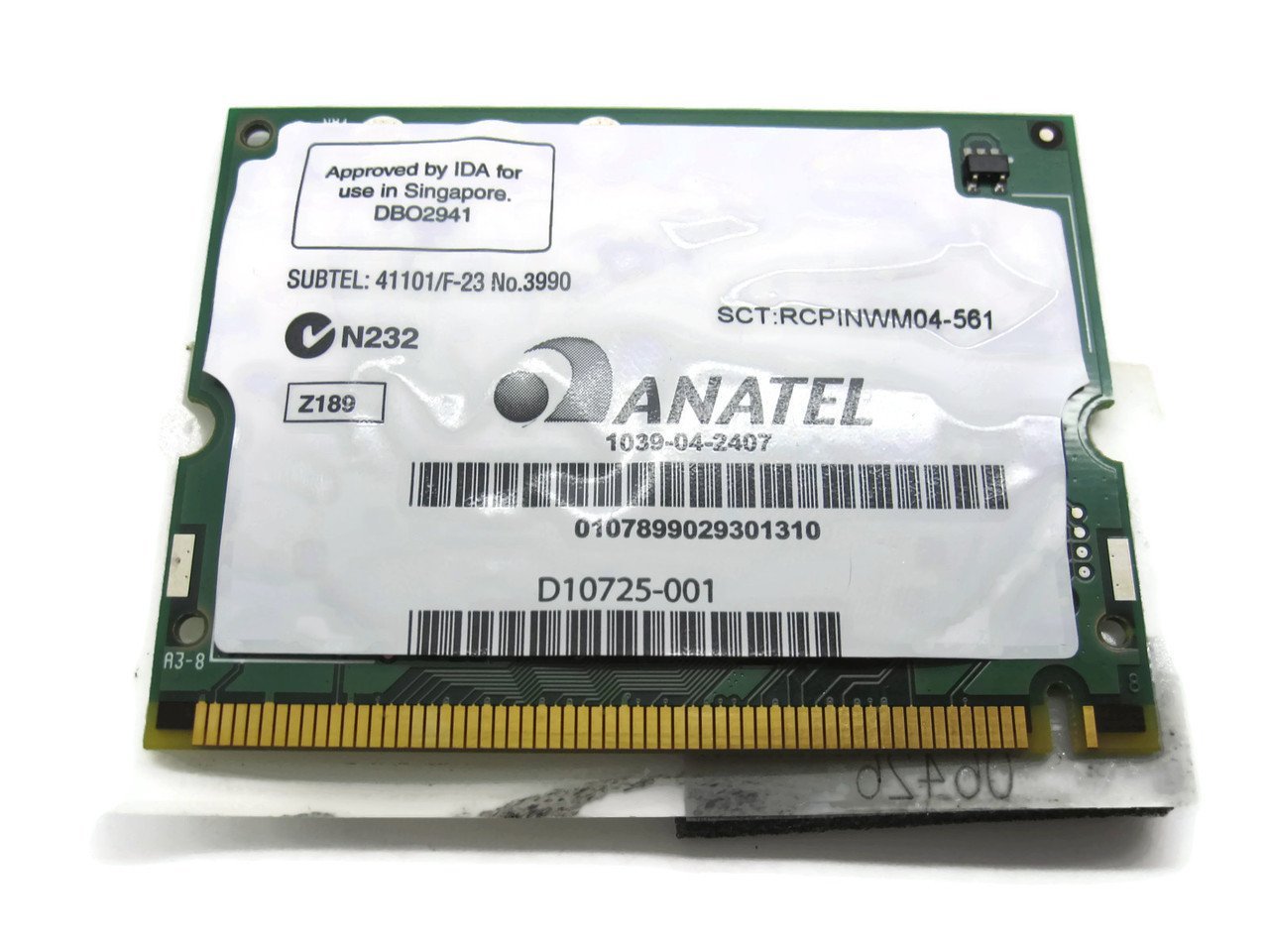 1GB Memory PC2-5300 CL5 64×8 DDR2-667 Sodimm