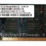 1GB PC2-5300 DDR2 667MHz 2Rx8 Sodimm