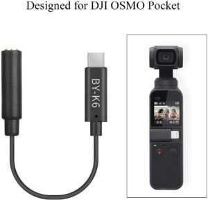 BOYA BY-K6 TRS Female to Type-C Male Audio Adapter for DJI OSMO Pocket
