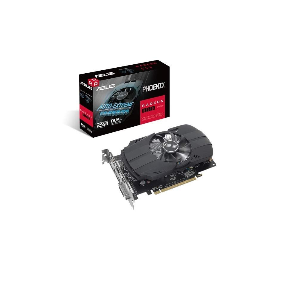 ASUS Phoenix Radeon 550 Graphics Card GDDR5 2GB 64-Bit with IP5X Dust Resistance ASUS Phoenix Radeon 550 Graphics Card GDDR5 2GB 64-Bit with IP5X Dust Resistance
