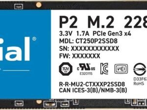 Crucial P2 250GB M.2 2280 Internal Solid State Drive with PCIe NVMe Technology