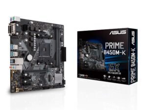 ASUS PRIME B450M-K AMD AM4 Micro-ATX Motherboard with DDR4 3200MHz M.2 SATA 6Gbps