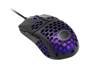 Cooler Master MM711 Black Matte RGB Gaming Mouse with Honeycomb Shell Design, 16000 DPI Optical Sensor and Ultrawave Cable