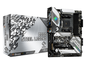 ASRock B550 Steel Legend AMD AM4 ATX Motherboard with PCIe 4.0 Hyper M.2 and Multi-GPU Support