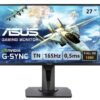 ASUS VG278QR Gaming Monitor 27 inch, Full HD, 0.5ms*, 165Hz, G-SYNC Compatible, Adaptive Sync