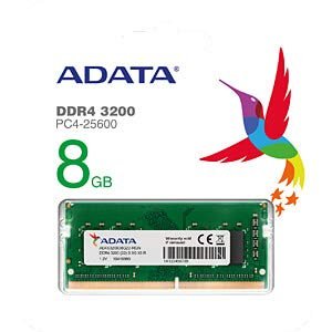 ADATA 8GB (8GBX1) DDR4 3200MHz Laptop Memory AD4S320088G22-RGN ADATA 8GB (8GBX1) DDR4 3200MHz Laptop Memory AD4S320088G22-RGN
