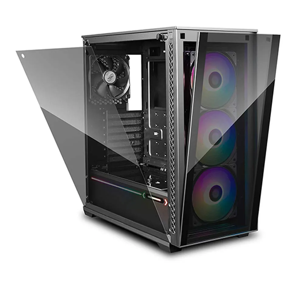 Deepcool MACUBE 110 (M-ATX) Mid Tower GREEN Cabinet With Tempered Glass Side Panel R-MACUBE110-GBNGM1N-A-1