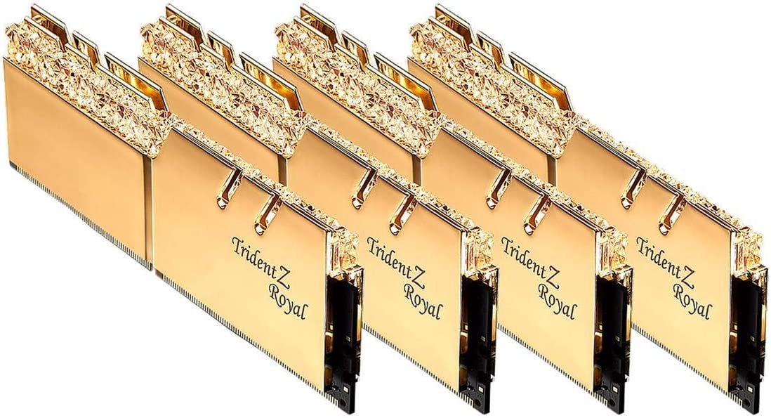 G.Skill Trident Z Royal Gold 32 GB (4 x 8GB) 3600 MHz DDR4 Memory F4-3600C16Q-32GTRG G.Skill Trident Z Royal Gold 32 GB (4 x 8GB) 3600 MHz DDR4 Memory F4-3600C16Q-32GTRG