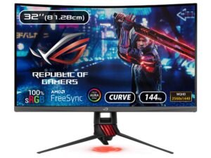 ASUS ROG Strix XG32VQ 32inch 144Hz Curved Gaming Monitor (1800R Curved, Adaptive Sync, 4ms Response Time, 144Hz Refresh Rate, Frameless, 2K WQHD VA Panel)