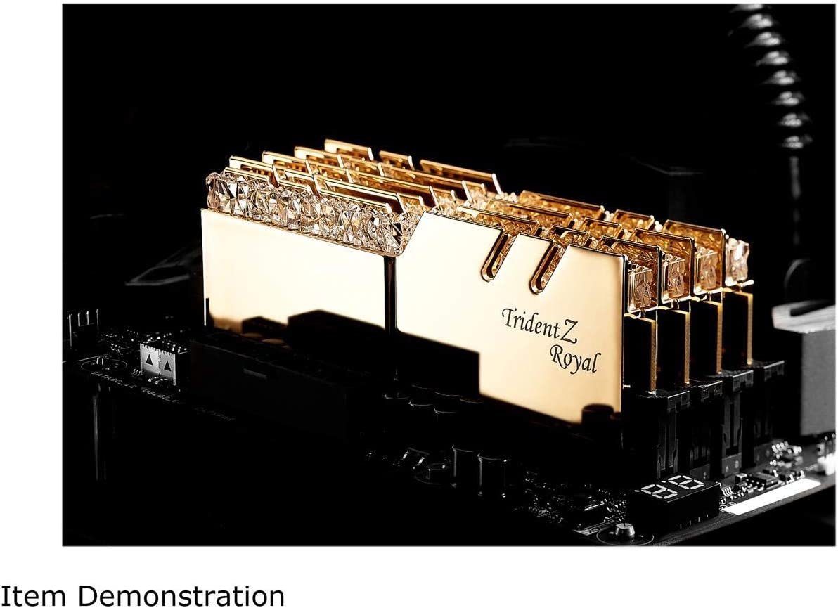 G.Skill Trident Z Royal Gold 32 GB (4 x 8GB) 3600 MHz DDR4 Memory F4-3600C16Q-32GTRG G.Skill Trident Z Royal Gold 32 GB (4 x 8GB) 3600 MHz DDR4 Memory F4-3600C16Q-32GTRG