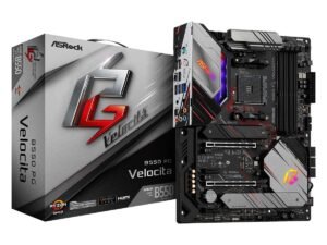 ASRock B550 PG Velocita AM4 ATX Motherboard (AMD Socket AM4/3rd Gen Ryzen Series CPU/Max 128GB DDR4 4733MHz Memory)