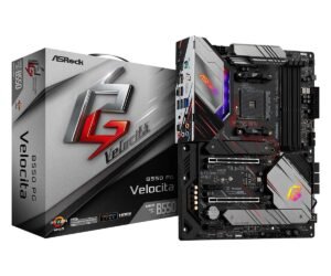 ASRock B550 PG Velocita AM4 ATX Motherboard (AMD Socket AM4/3rd Gen Ryzen Series CPU/Max 128GB DDR4 4733MHz Memory)