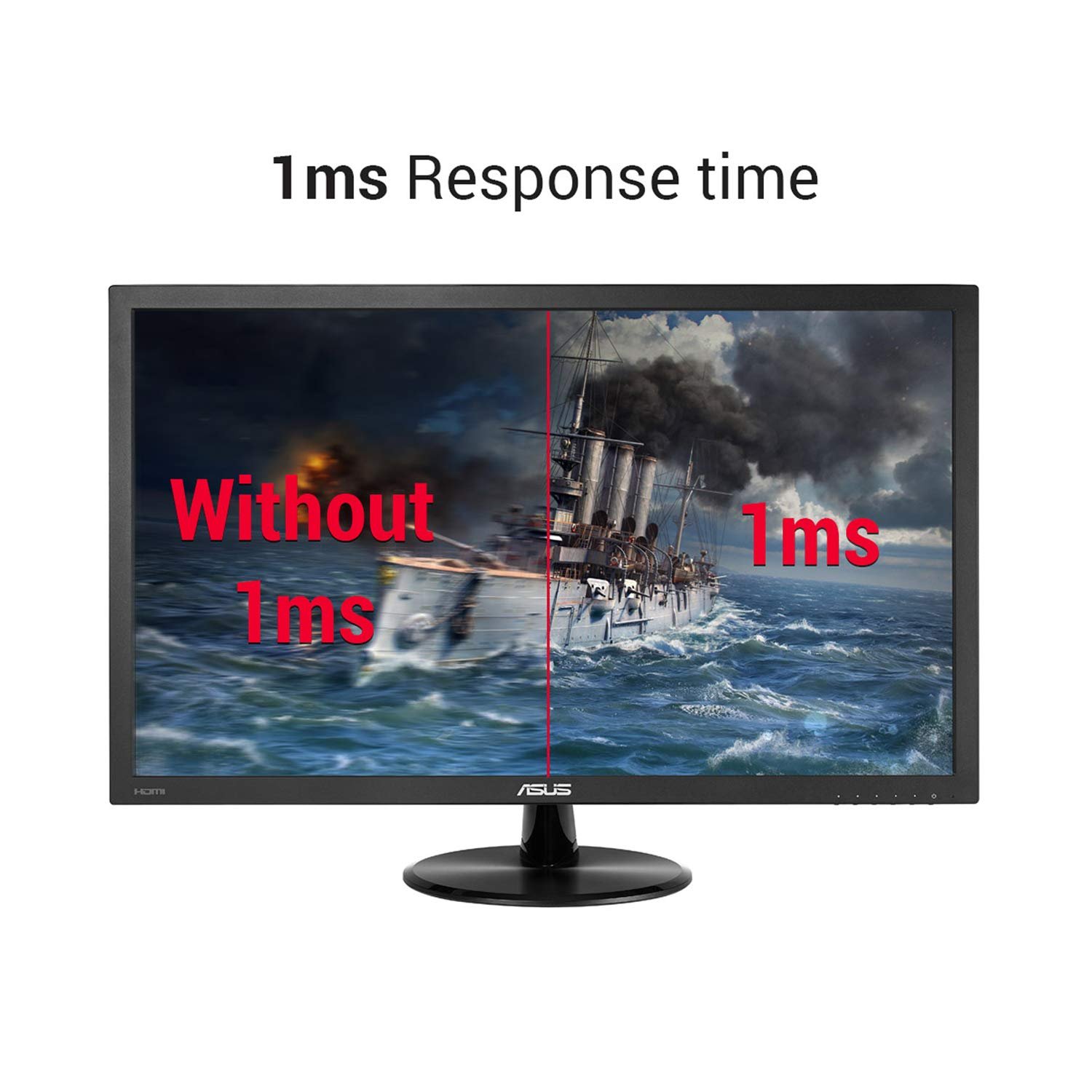 ASUS TUF Gaming VG259Q 25 Inch Gaming Monitor (Adaptive-Sync, 1ms Response Time, 144Hz Refresh Rate, Frameless, FHD, IPS Panel, HDMI, DisplayPort, Speakers)