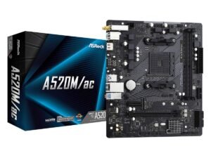 ASRock A520M/ac Micro ATX AM4 Motherboard
