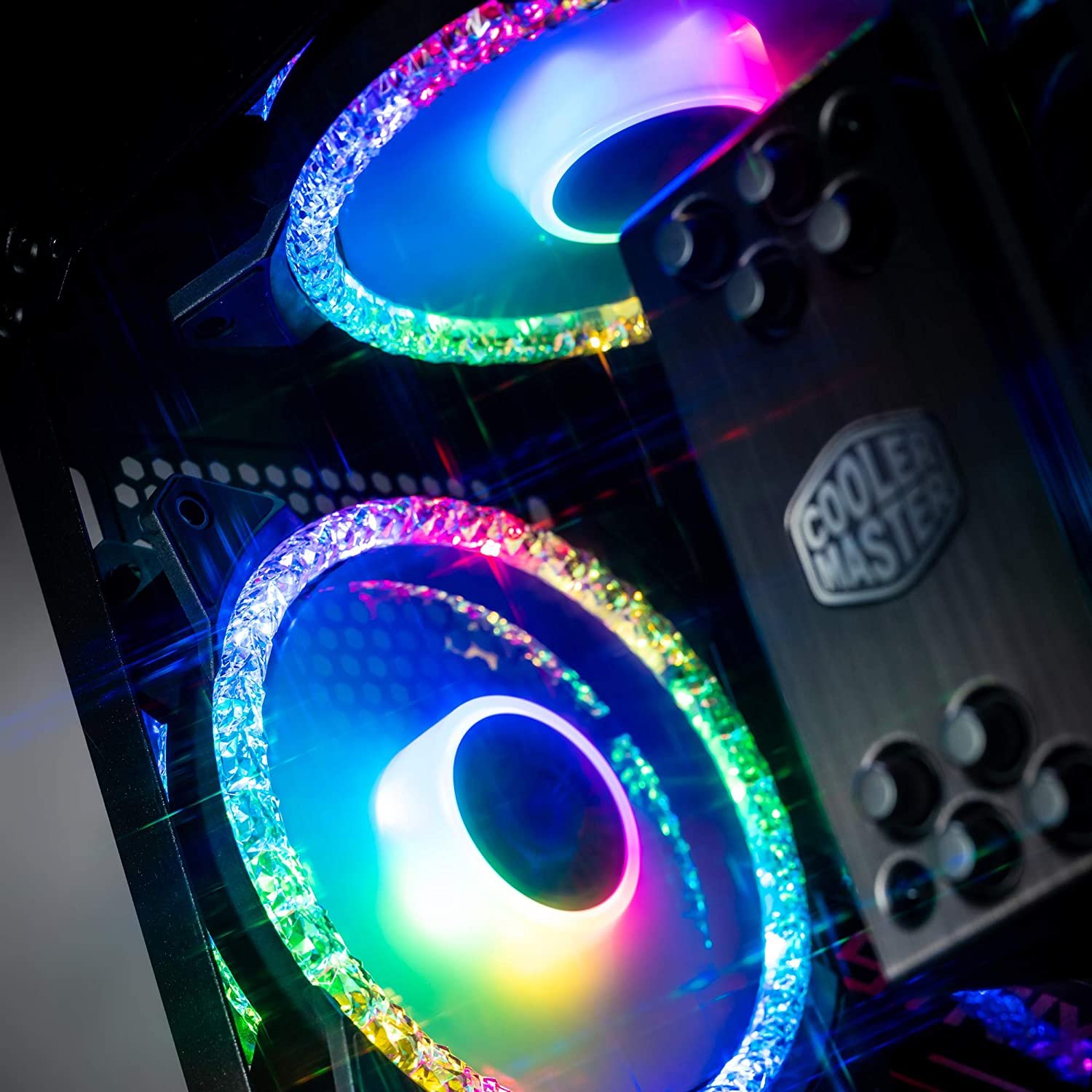 Cooler Master MasterFan MF120 Prismatic 120MM PWM ARGB Cabinet Fan With ARGB Controller (Triple Pack) MFY-B2DN-203PA-R1 Cooler Master MasterFan MF120 Prismatic 120MM PWM ARGB Cabinet Fan With ARGB Controller (Triple Pack) MFY-B2DN-203PA-R1