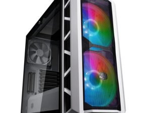 Cooler Master MasterCase H500P Mesh (E-ATX) Mid Tower White Cabinet With Tempered Glass Side Panel With RGB Controller MCM-H500P-WGNN-S00