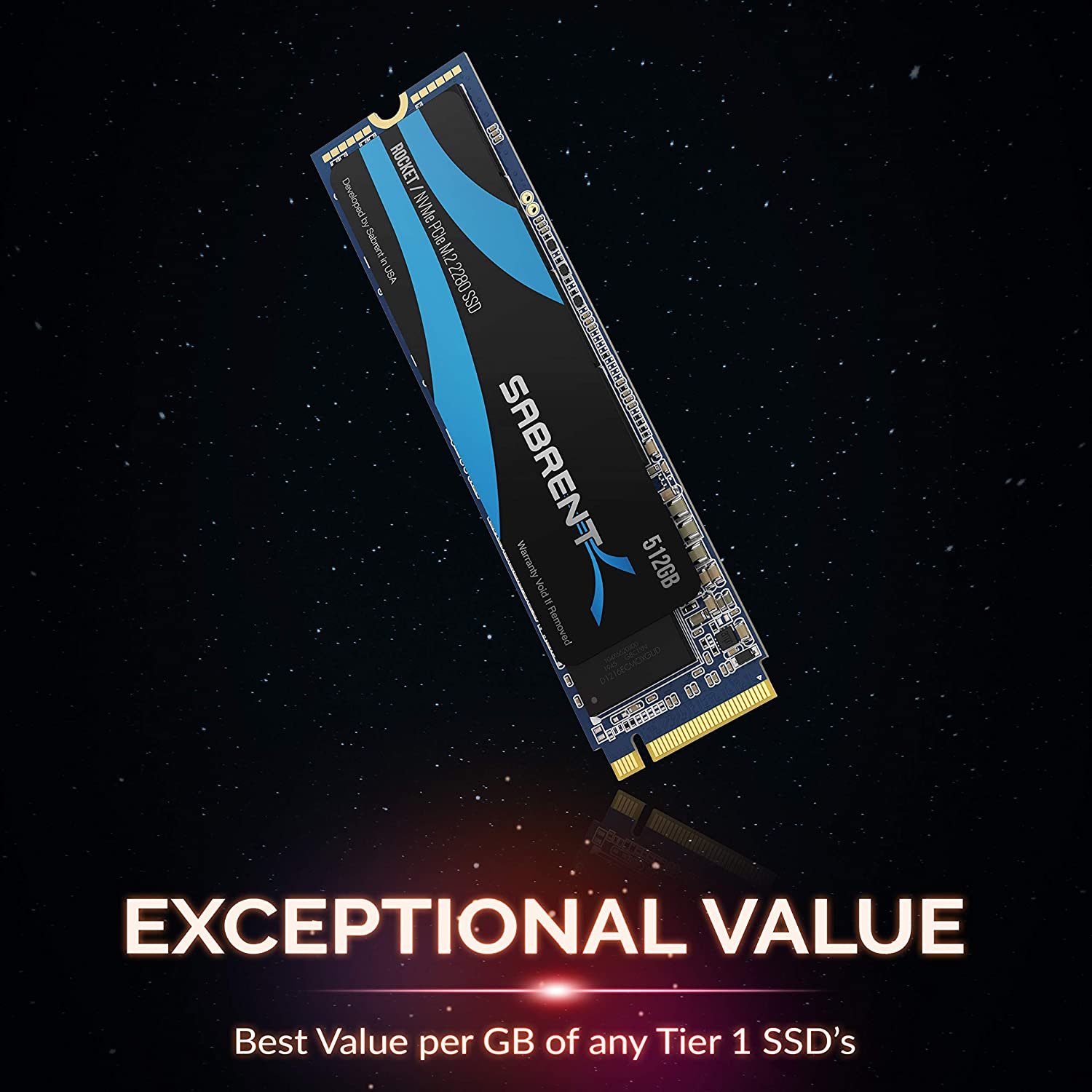 Sabrent 512GB ROCKET NVMe PCIe Gen3 x 4 M.2 2280 Internal SSD Solid State Drive SB-ROCKET-512 Sabrent 512GB ROCKET NVMe PCIe Gen3 x 4 M.2 2280 Internal SSD Solid State Drive SB-ROCKET-512