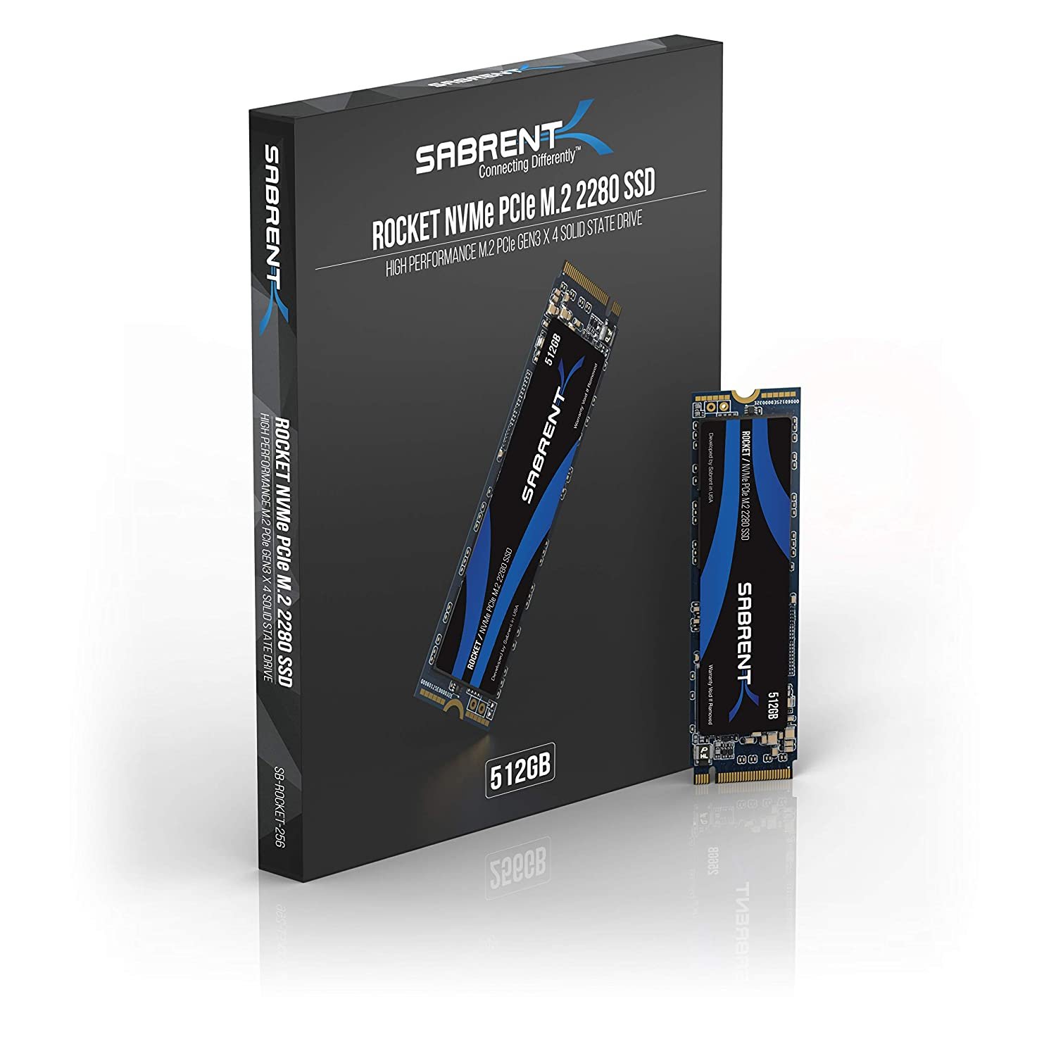 Sabrent 512GB ROCKET NVMe PCIe Gen3 x 4 M.2 2280 Internal SSD Solid State Drive SB-ROCKET-512 Sabrent 512GB ROCKET NVMe PCIe Gen3 x 4 M.2 2280 Internal SSD Solid State Drive SB-ROCKET-512