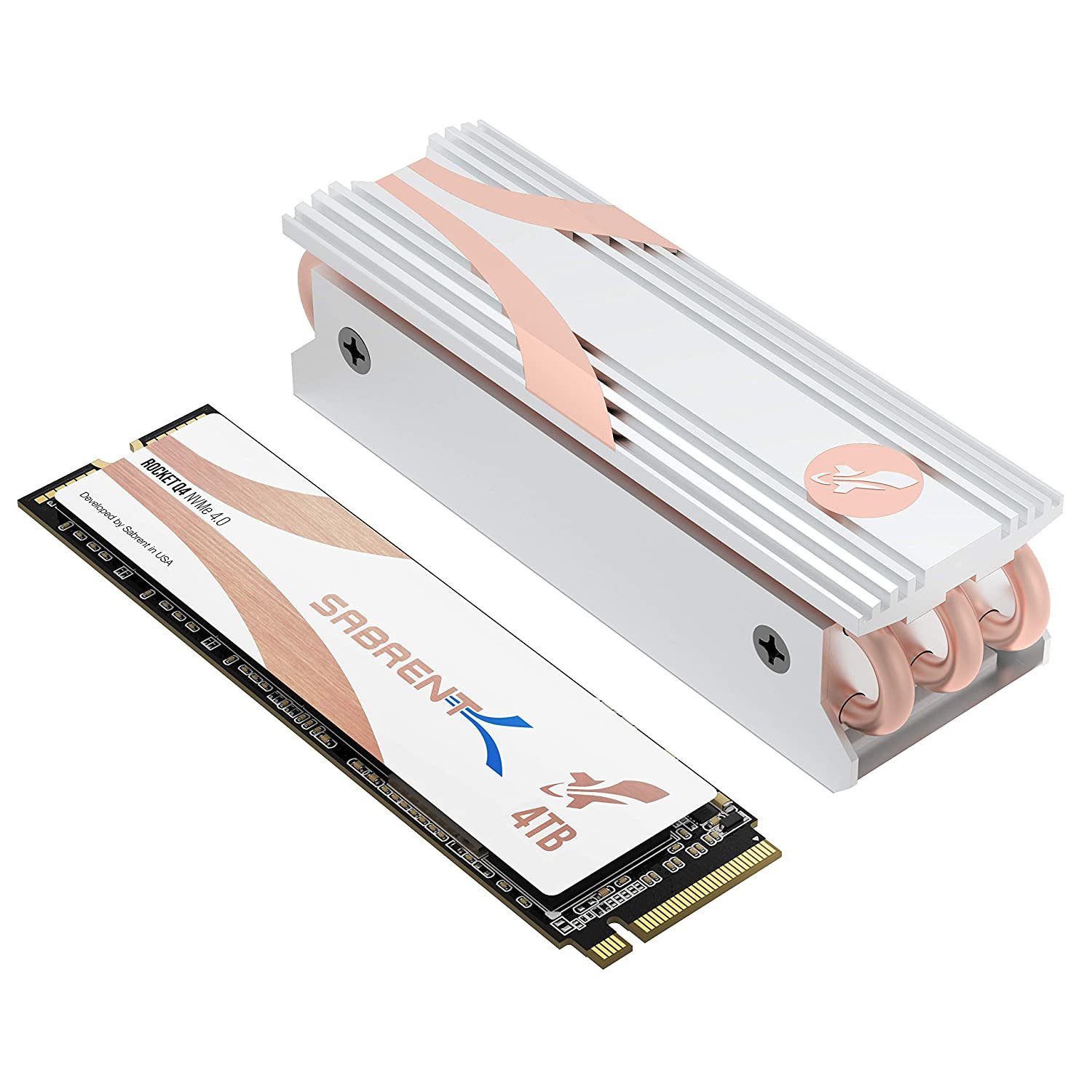 Sabrent 2TB Rocket Nvme PCIe Gen4 x 4 M.2 2280 Internal SSD With Heatsink SB-ROCKET-NVMe4-HTSK-2TB