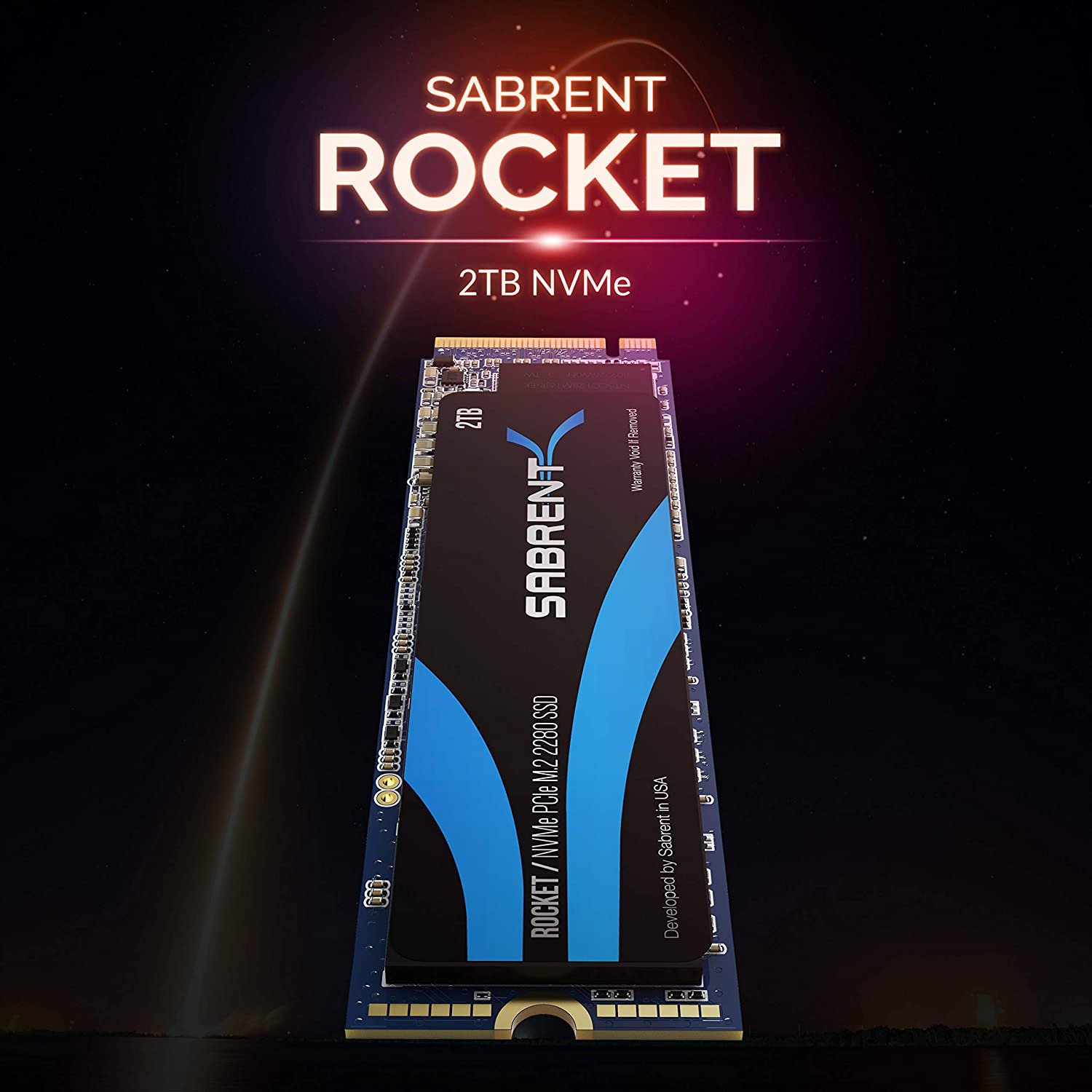 Sabrent 2TB ROCKET NVMe PCIe Gen3 x 4 M.2 2280 Internal SSD Solid State Drive SB-ROCKET-2TB Sabrent 2TB ROCKET NVMe PCIe Gen3 x 4 M.2 2280 Internal SSD Solid State Drive SB-ROCKET-2TB