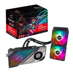 ASUS ROG Strix LC AMD Radeon RX 6900 XT OC Edition Gaming Graphics Card (AMD RDNA 2, PCIe 4.0, 16GB GDDR6, HDMI 2.1, DisplayPort 1.4a, Full-coverage cold plate, 240mm radiator, 600mm tubing)
