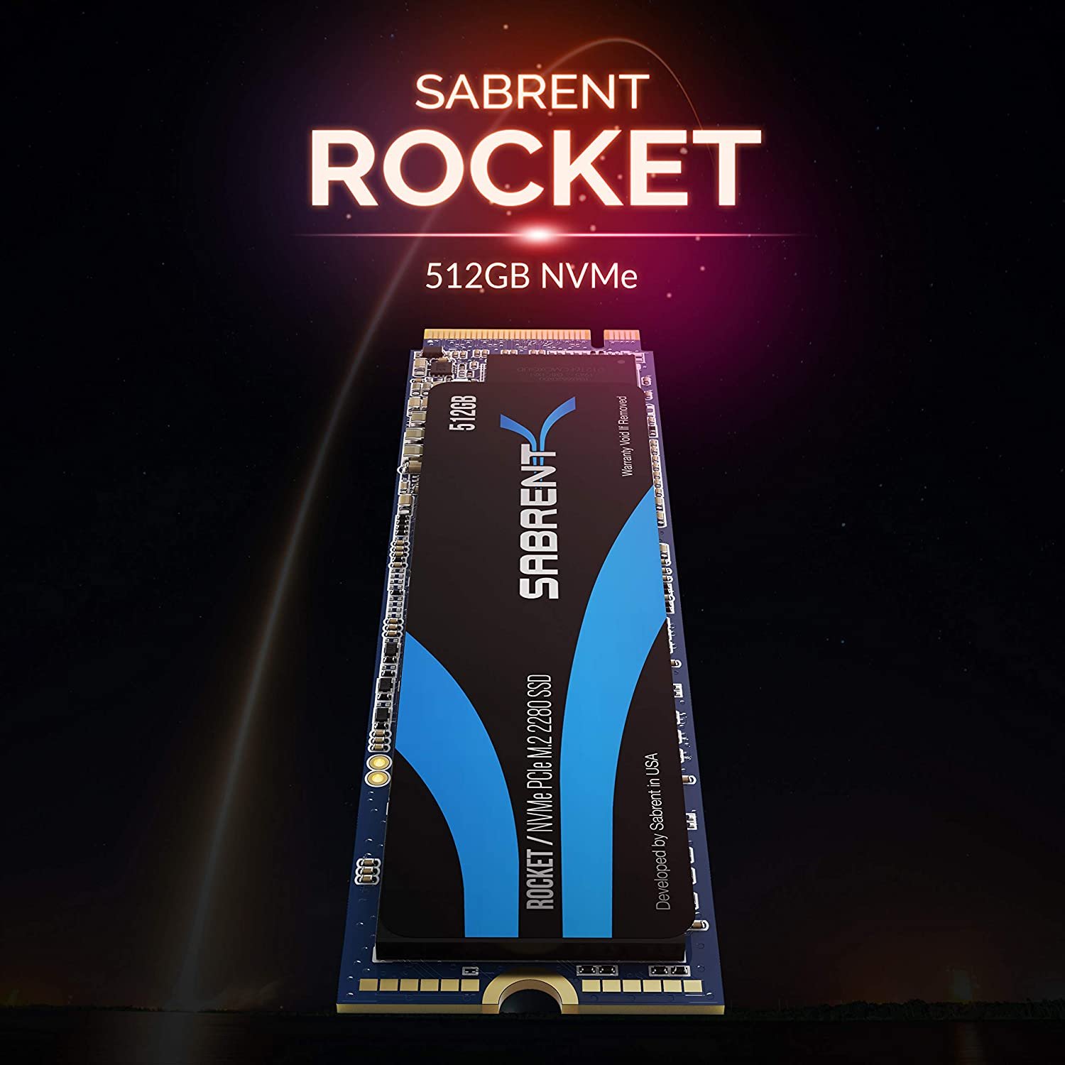 Sabrent 512GB ROCKET NVMe PCIe Gen3 x 4 M.2 2280 Internal SSD Solid State Drive SB-ROCKET-512 Sabrent 512GB ROCKET NVMe PCIe Gen3 x 4 M.2 2280 Internal SSD Solid State Drive SB-ROCKET-512