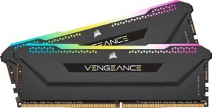 Corsair VENGEANCE RGB PRO SL Series 32GB (16GBx2) DDR4 3200MHz Black Memory CMH32GX4M2E3200C16