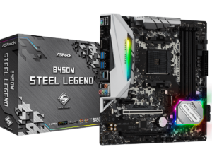 ASRock B450M Steel Legend AM4 AMD Promontory B450 Micro ATX AMD Motherboard