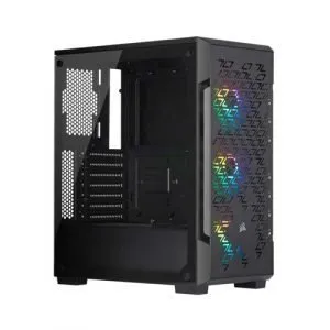 Corsair iCUE 220T RGB Airflow Tempered Glass Black Mid-Tower Smart Case CC-9011173-WW