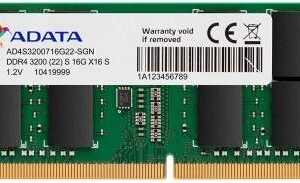 ADATA 8GB (8GBx1) DDR4 320MHz SO-DIMM Laptop Memory AD4S32008G22-RGN
