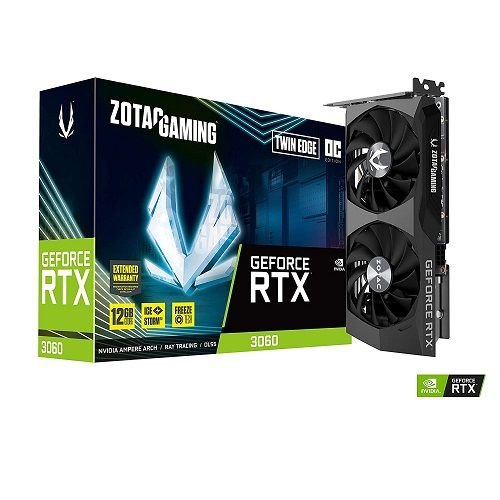 Zotac Gaming Nvidia GeForce RTX 3060 AMP White Edition 12GB GDDR6 Graphics Card