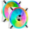 Corsair iCUE QL140 RGB Dual Fan with Lighting Node Core White