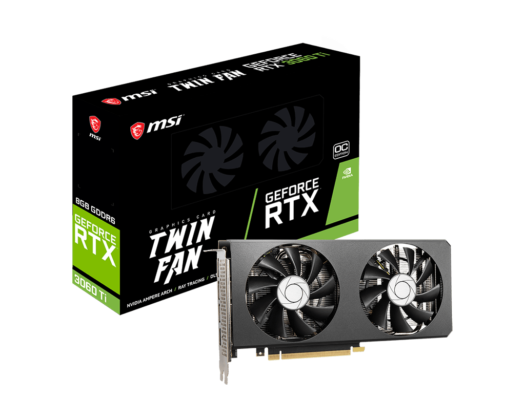 MSI Nvidia GeForce RTX 3060 Ti Twin Fan OC 8GB GDDR6 Graphics Card MSI Nvidia GeForce RTX 3060 Ti Twin Fan OC 8GB GDDR6 Graphics Card