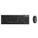 Rapoo X120 Pro Keyboard and Mouse Combo | Optical | 1600 DPI | Wired | Spill Resistance Keyboard | Black