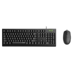 Rapoo X120 Pro Keyboard and Mouse Combo | Optical | 1600 DPI | Wired | Spill Resistance Keyboard | Black