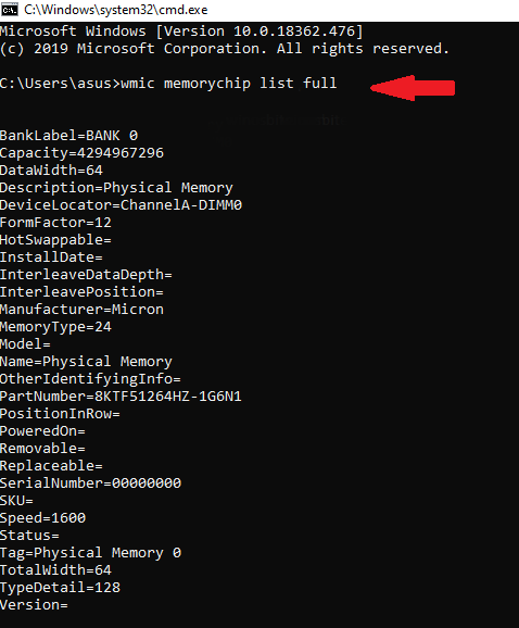 how to check ram type ddr3 or ddr4 in windows 10, command to check ram in windows, how to check memory utilization in windows through command, how to check ram type on windows 7, how to check ram type in windows 10, dos command to check memory windows 7, how to check ram type ddr2 or ddr3 in windows 7 cmd, how to check ram manufacturer in windows 10